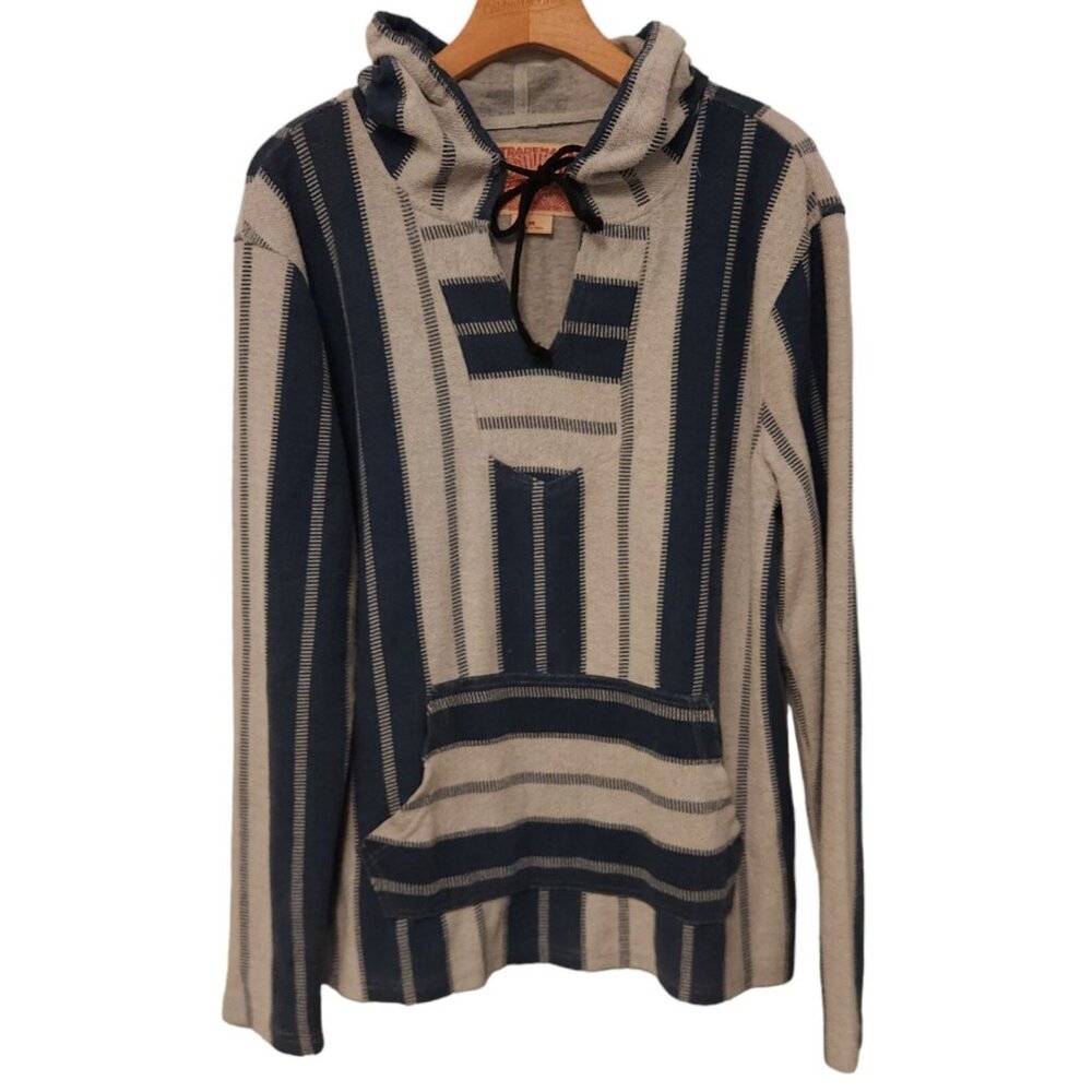 Trademark Brooklyn Cloth Hoodie Pullover‎ Unisex M Striped Boho Festival